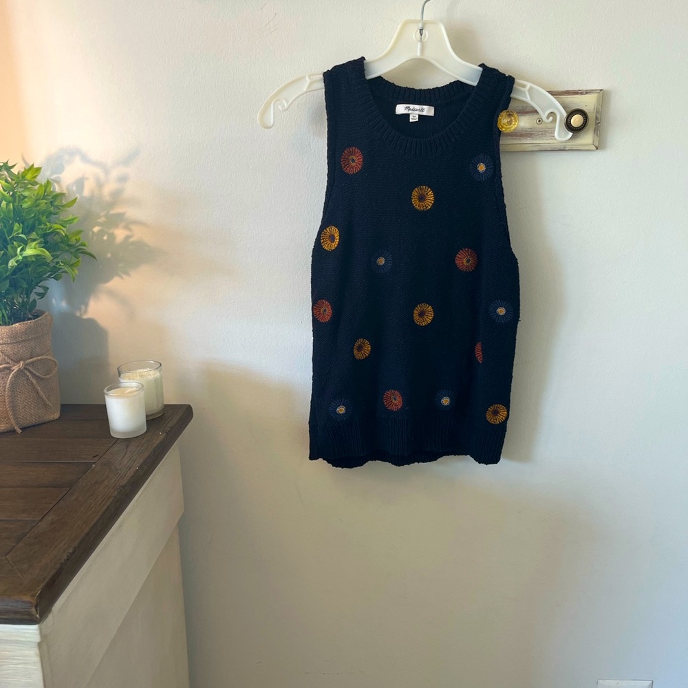 Madewell Blue Sleeveless Sweater